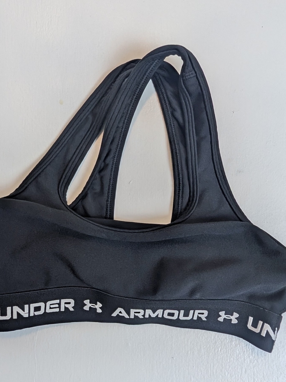 Under Armour Black Racerback Logo Sports Bra